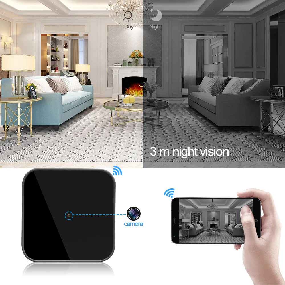 USB Charger Camera Wireless Wi-Fi Night Vision 1080p HD Video Recorder Push Notifications