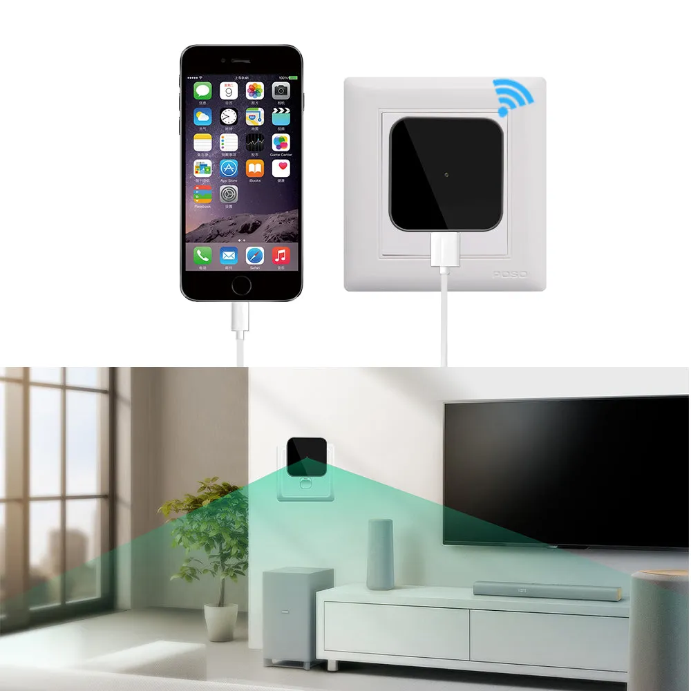 USB Charger Camera Wireless Wi-Fi Night Vision 1080p HD Video Recorder Push Notifications