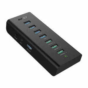 USB Hub with 3 Charging Ports and 4 USB 3.0 Data Ports CB-H19
