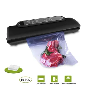 Vacuum Sealer Machine, Packing Machine Vacuum Food Savers Vacuum Packing Automatic Sealing System with 10 PCS Packing Bags Free