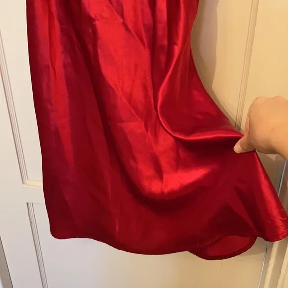 Vanity Fair RED BABYDOLL CHEMISE SLIP DRESS LINGERIE LARGE