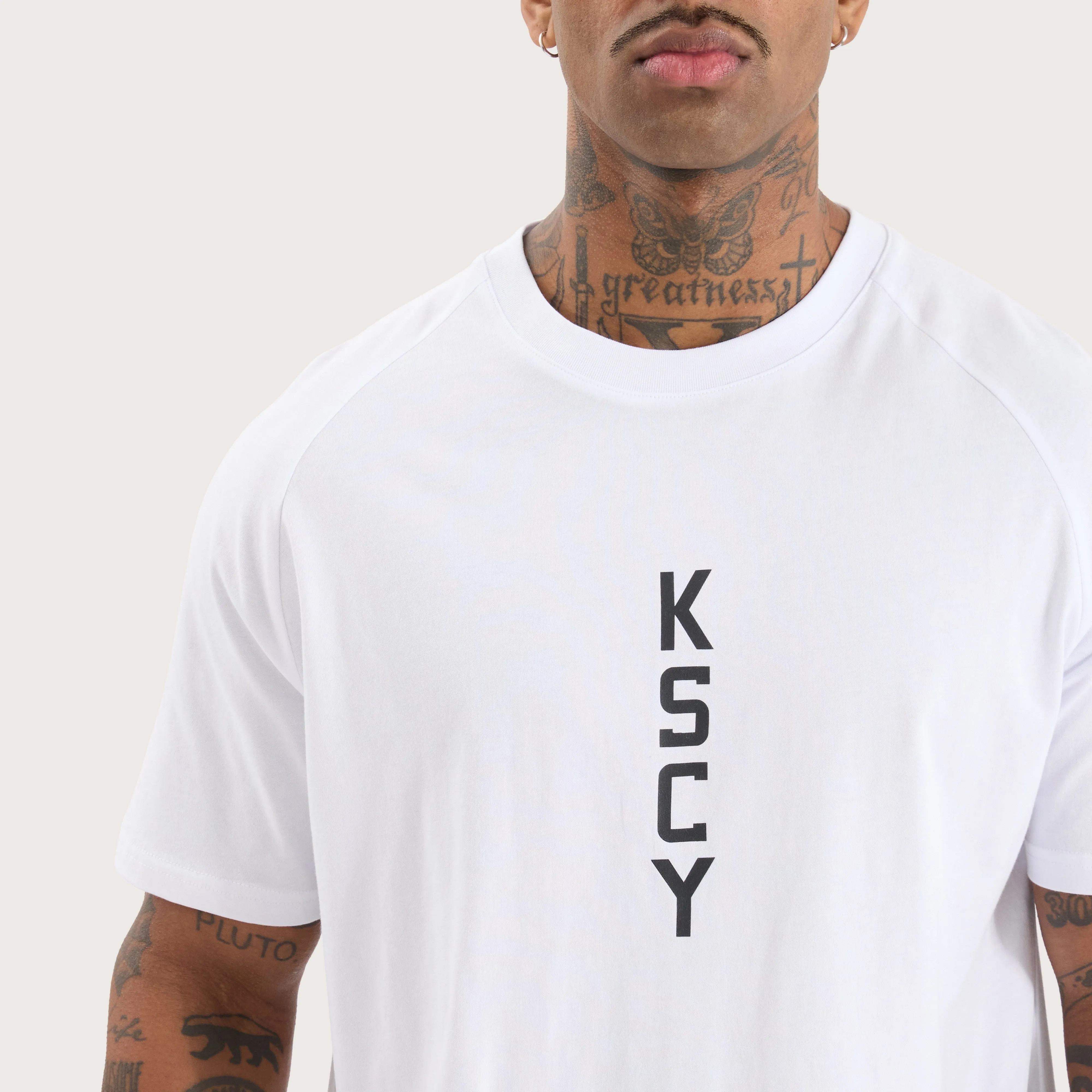 Venture Raglan Dual Curved Tee Optical White