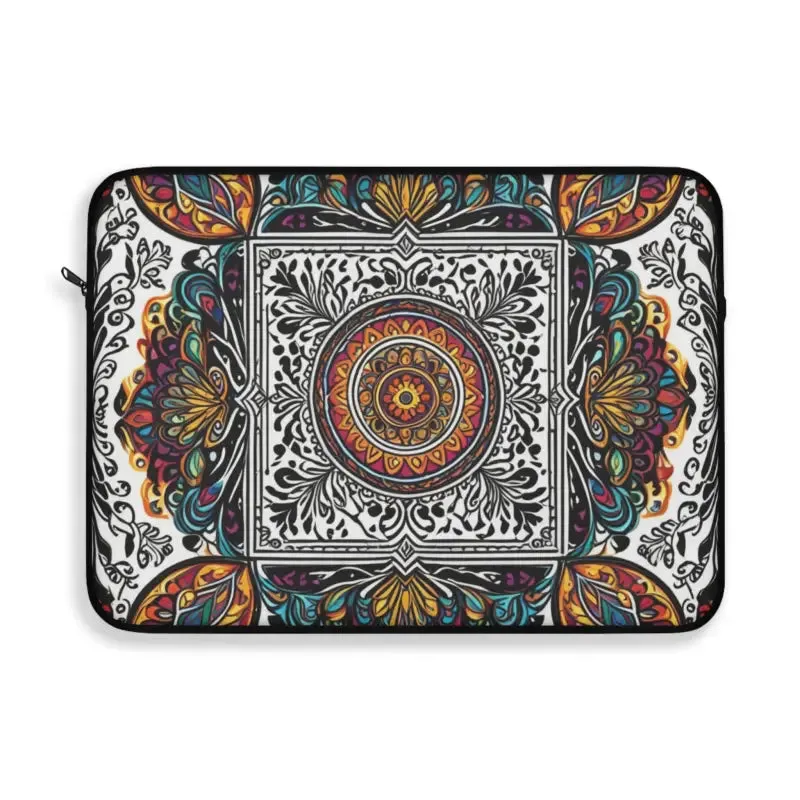 Vibrant Pattern Laptop Sleeve Plush Fleece Interior
