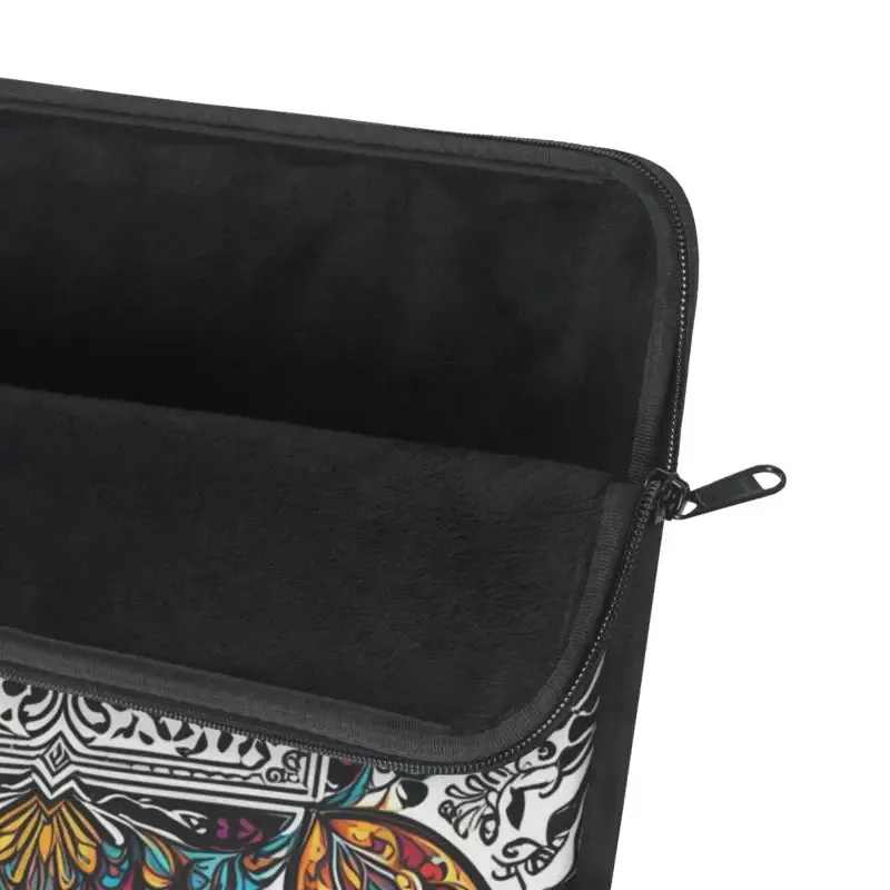 Vibrant Pattern Laptop Sleeve Plush Fleece Interior