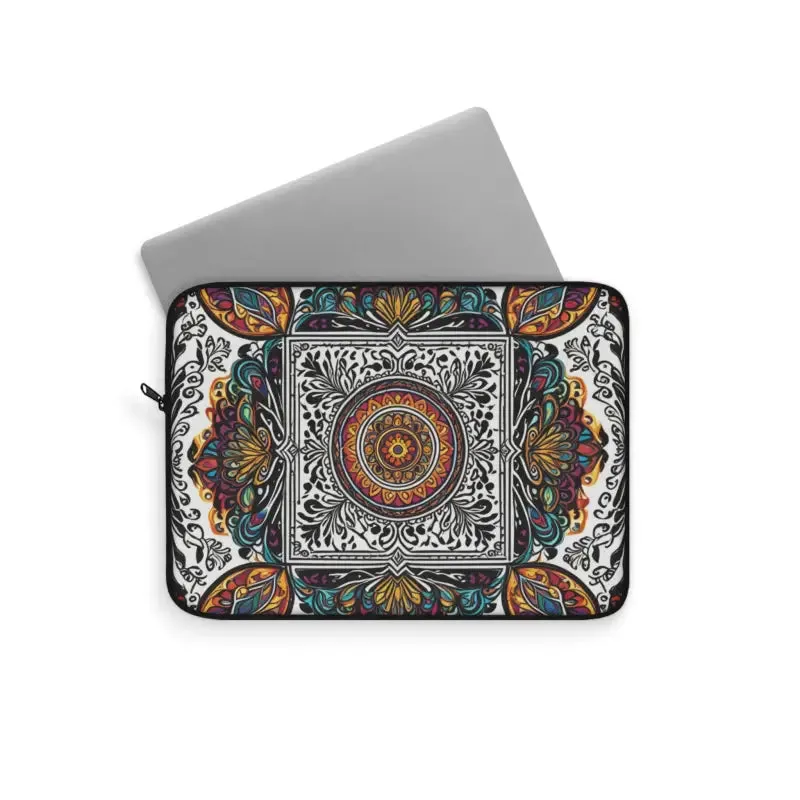Vibrant Pattern Laptop Sleeve Plush Fleece Interior