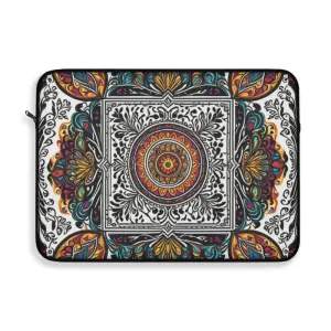 Vibrant Pattern Laptop Sleeve Plush Fleece Interior