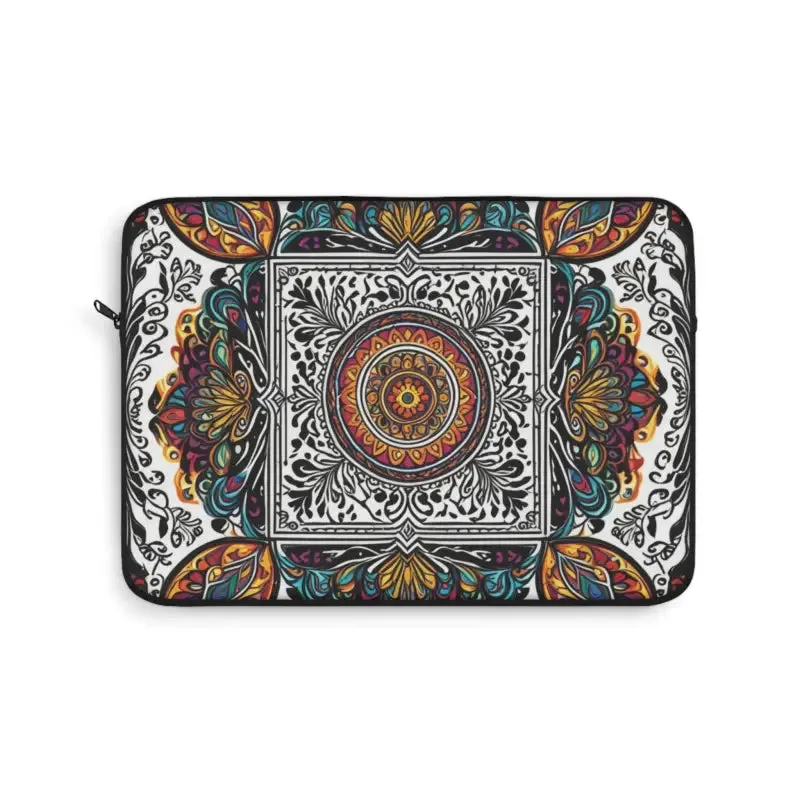 Vibrant Pattern Laptop Sleeve Plush Fleece Interior