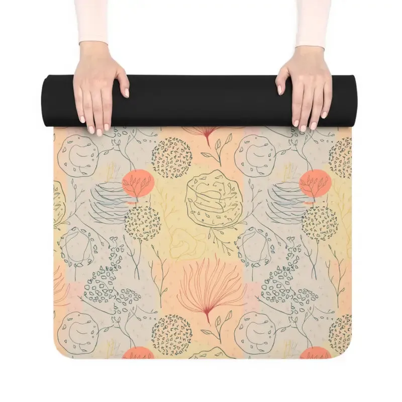 Vibrant Rubber Yoga Mat Boosting Zen and Balance