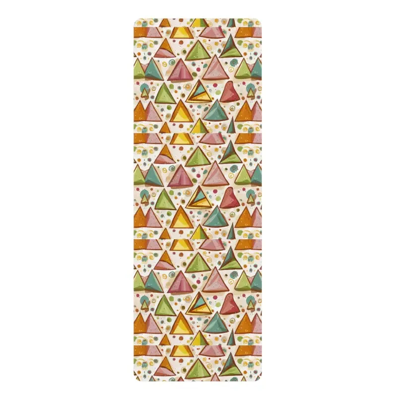 Vibrant Triangles Yoga Mat Elevates your Yoga Practice
