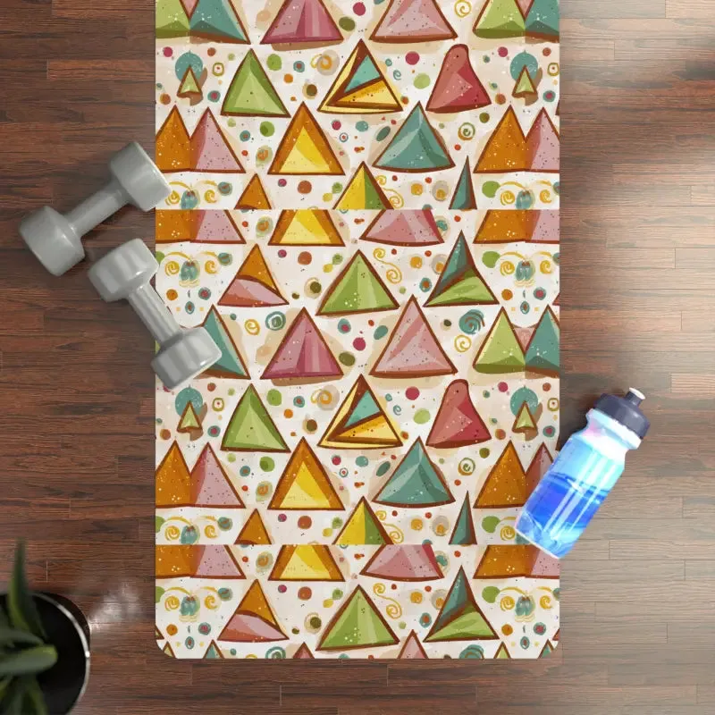 Vibrant Triangles Yoga Mat Elevates your Yoga Practice