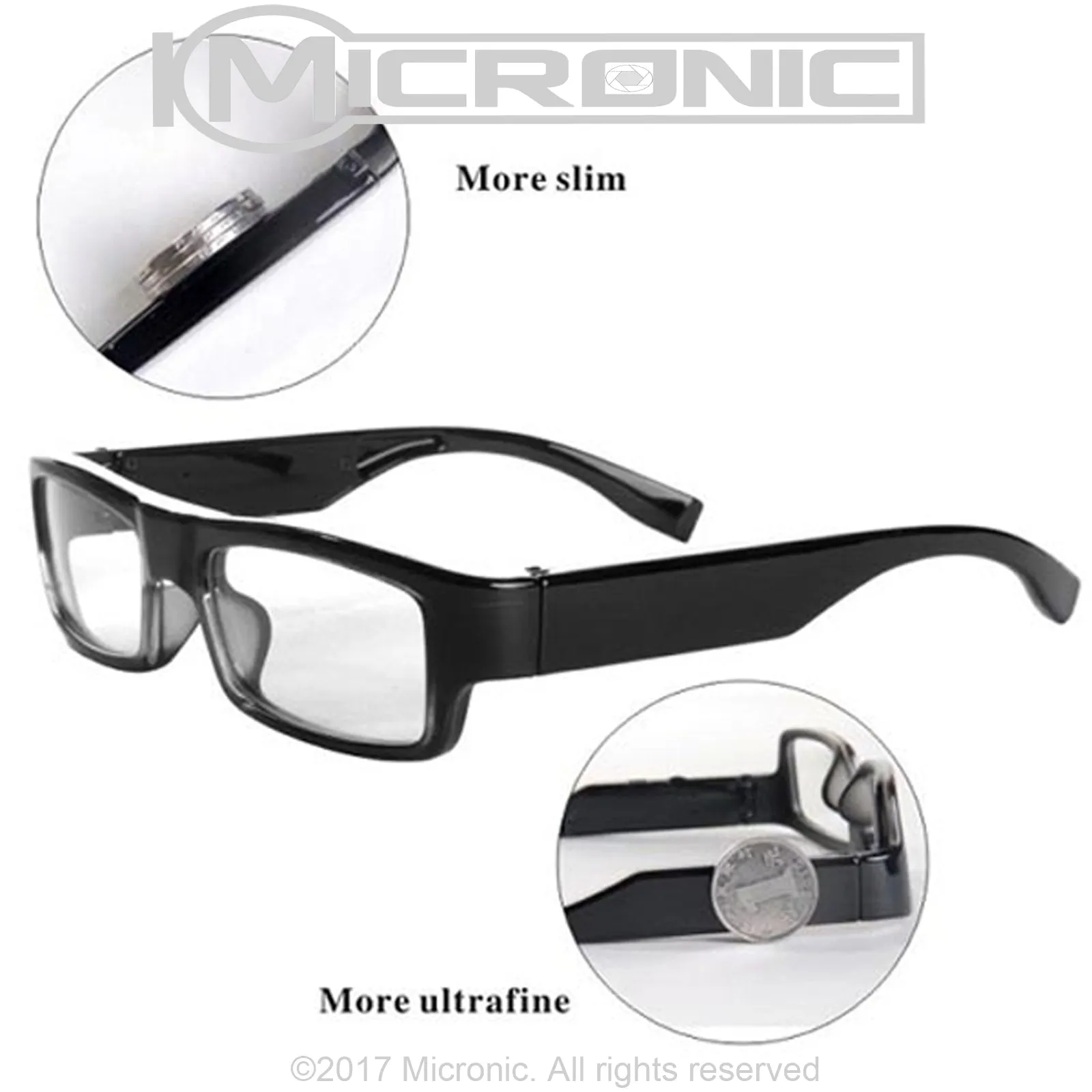 Video Glasses 5MP Camera 1080p FHD Video Recorder with Sound & Take Photos
