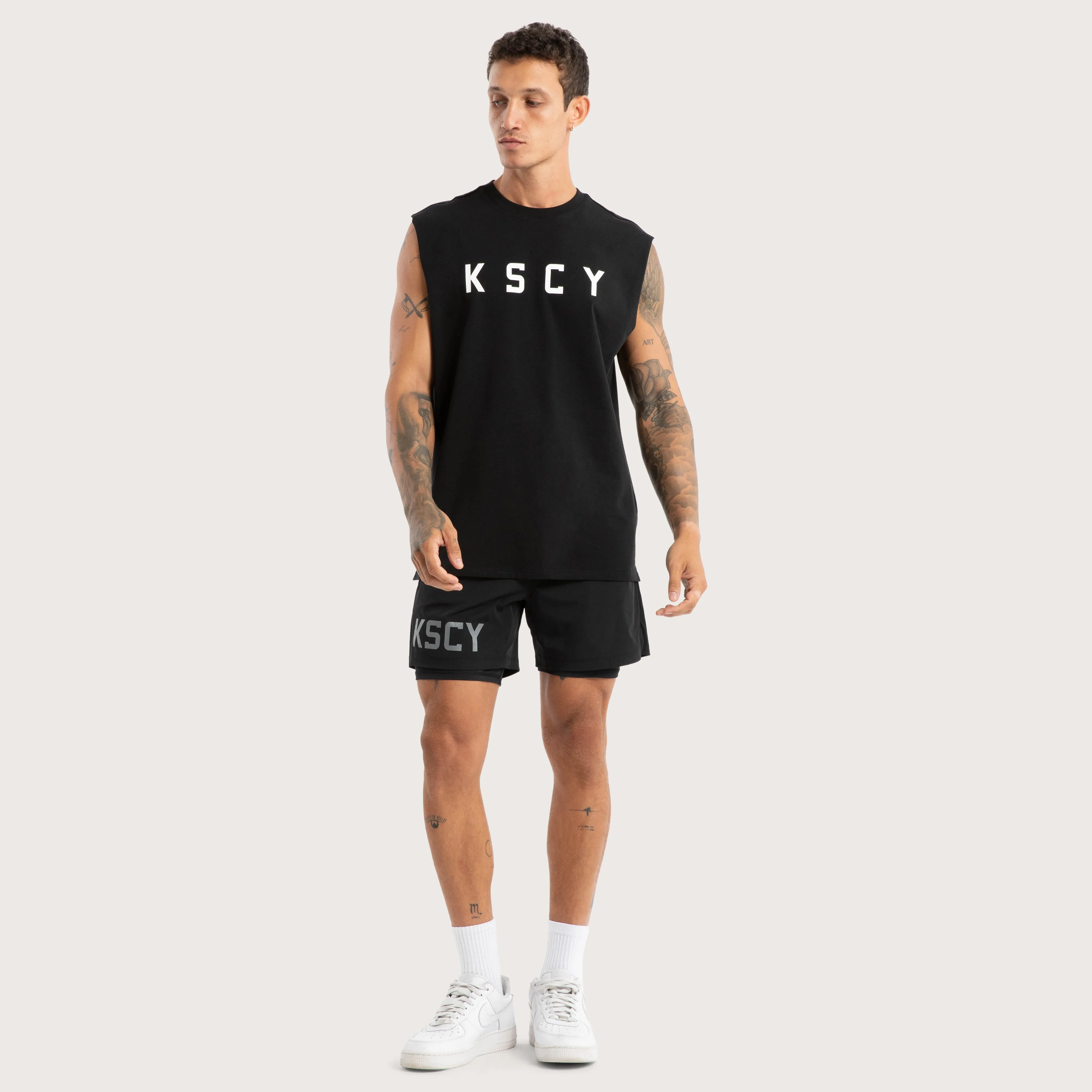 Vigor Split Hem Muscle Jet Black