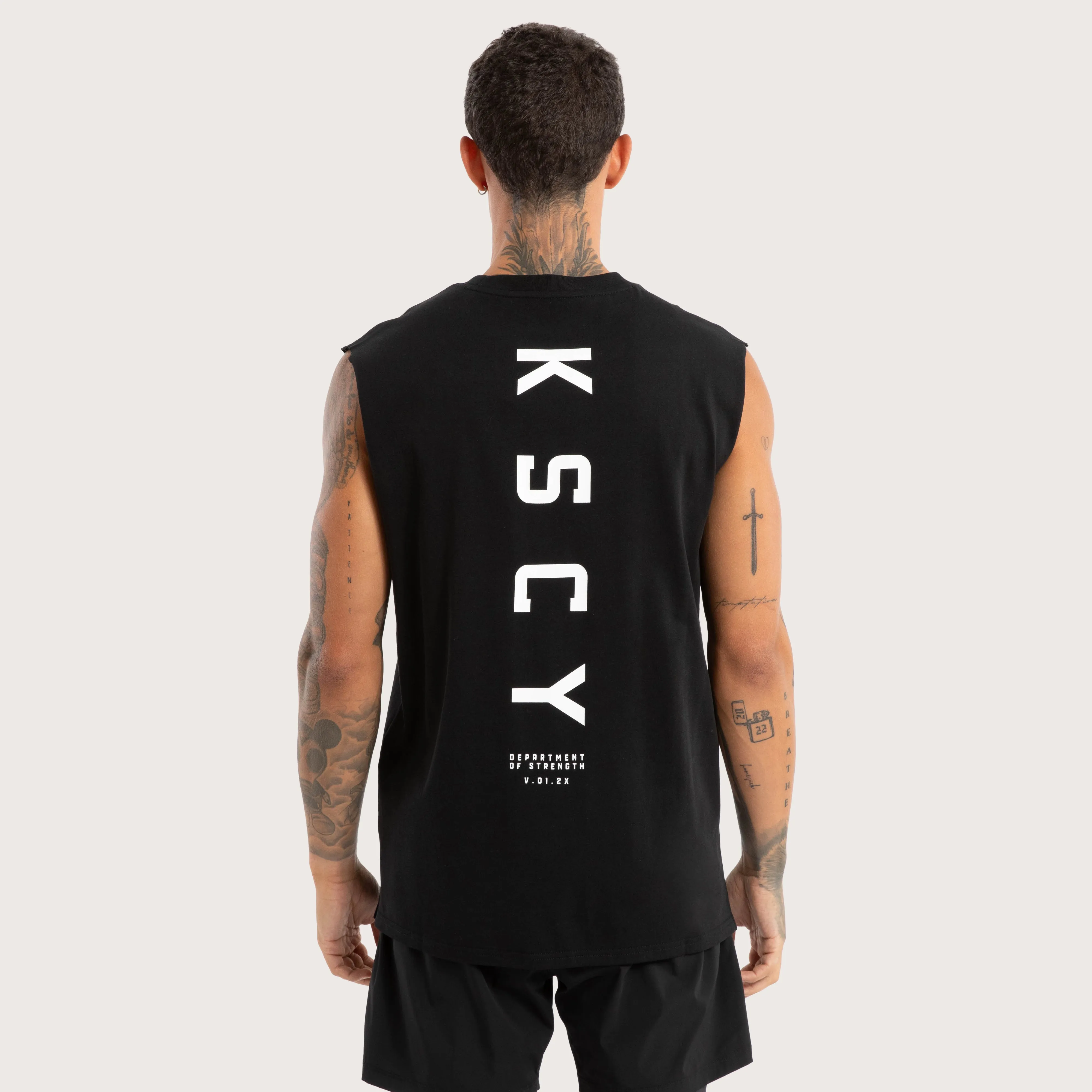 Vigor Split Hem Muscle Jet Black