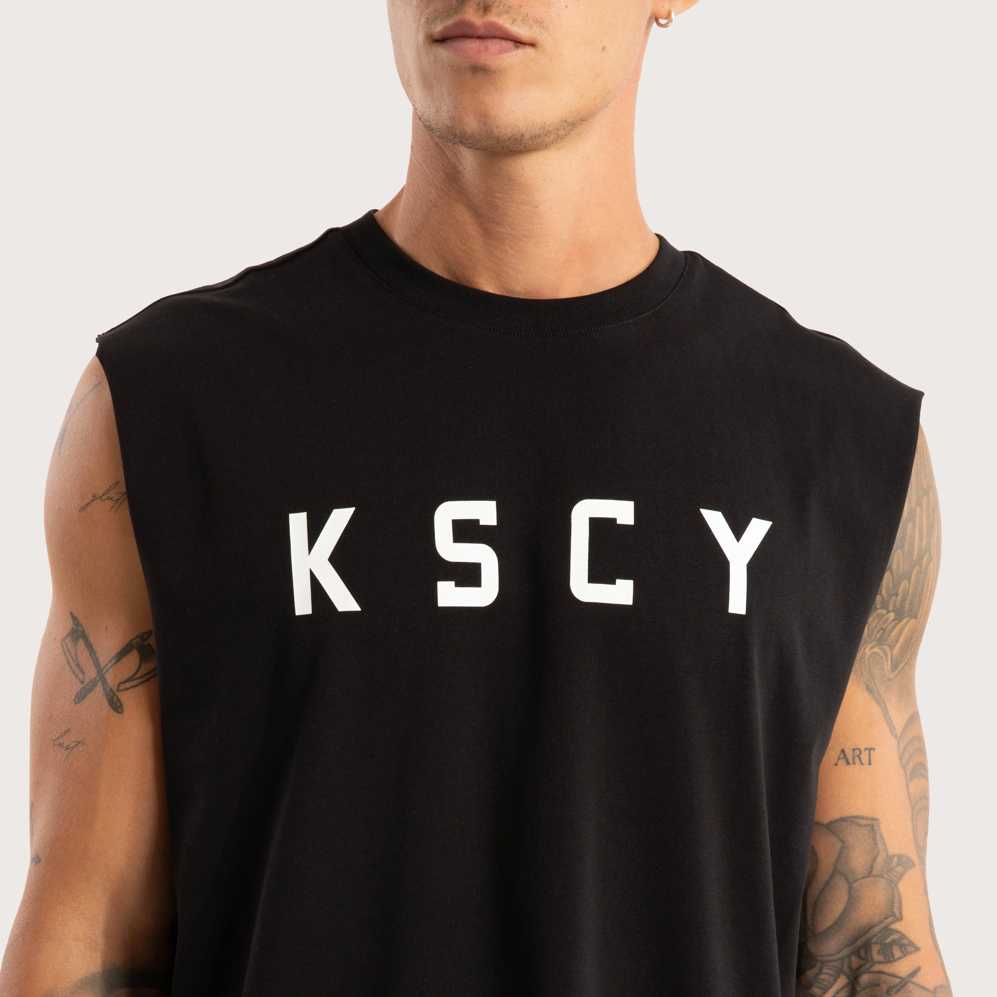 Vigor Split Hem Muscle Jet Black