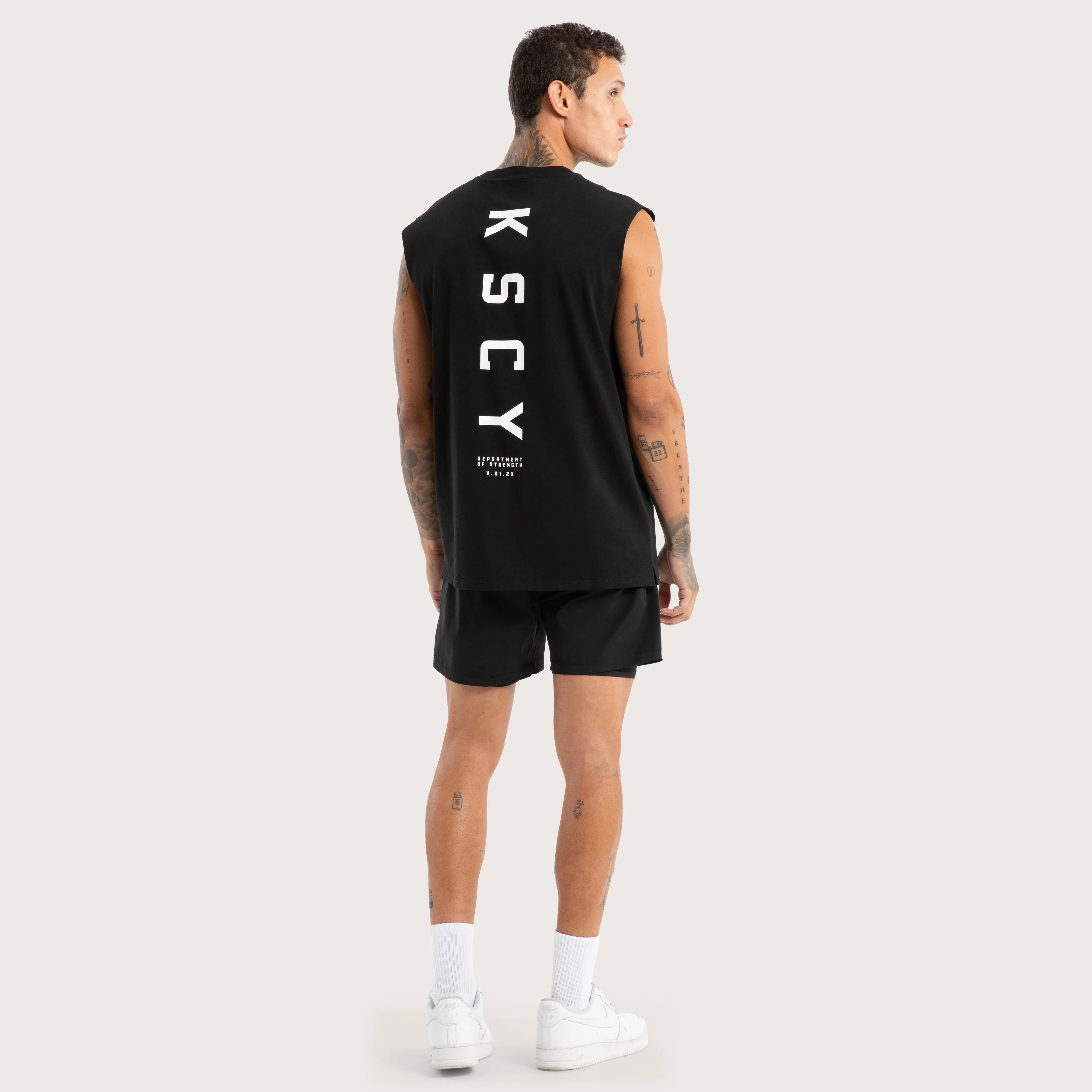 Vigor Split Hem Muscle Jet Black