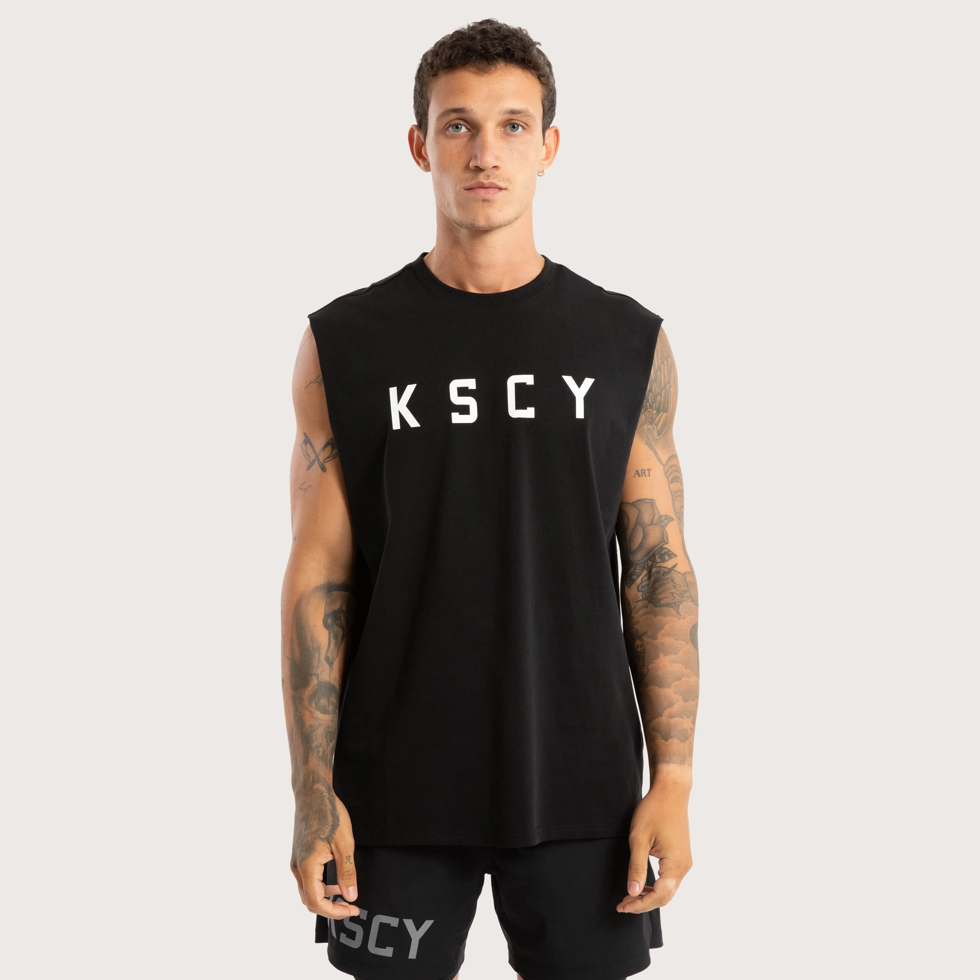 Vigor Split Hem Muscle Jet Black