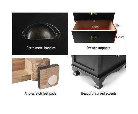 Vintage Bedside - Black