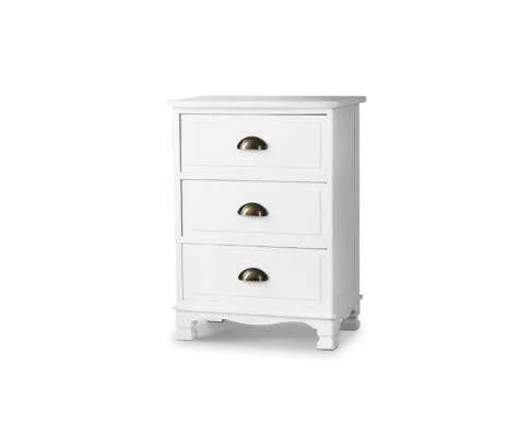 Vintage Bedside Table - White