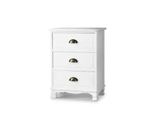 Vintage Bedside Table - White
