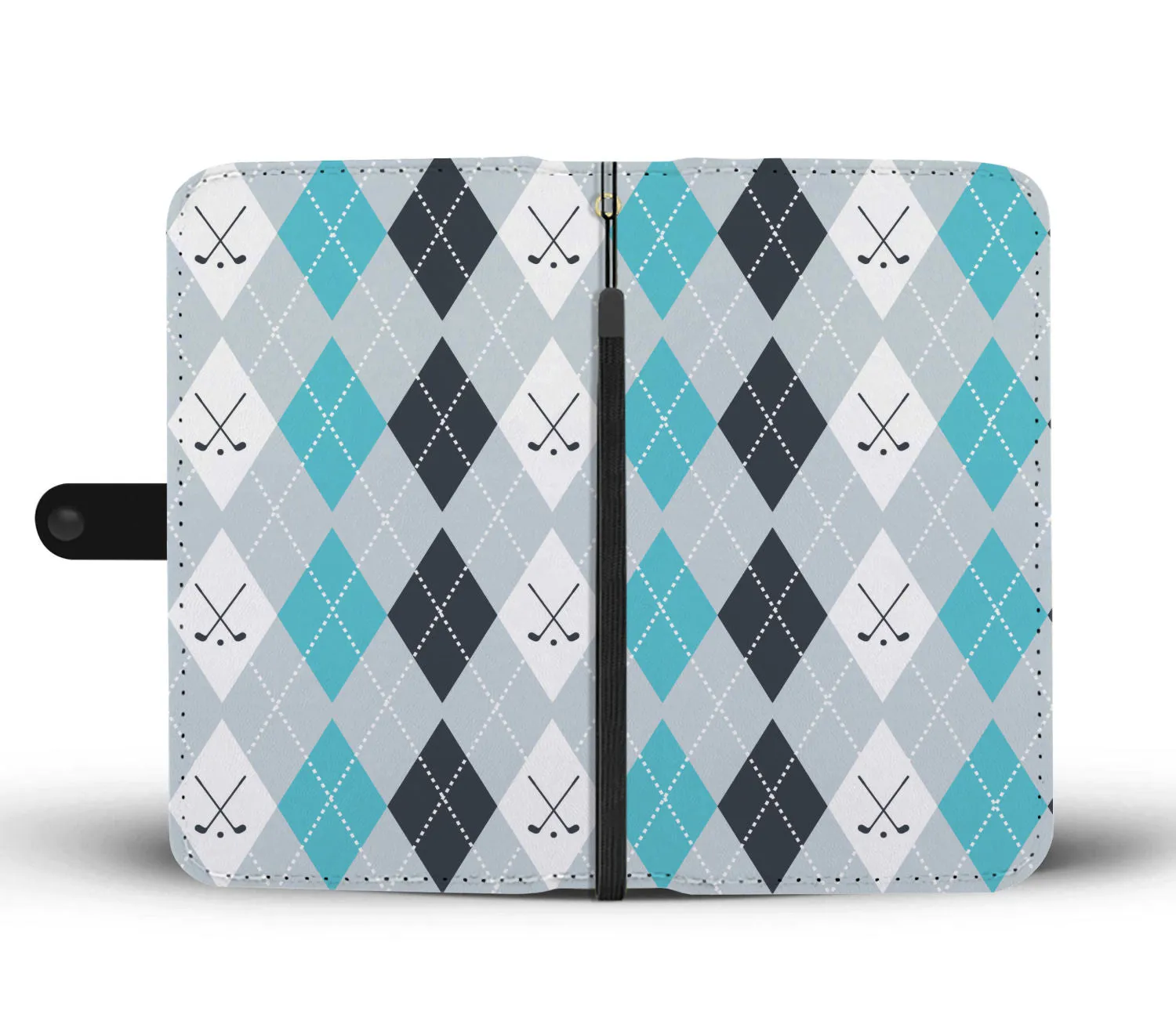 Vintage Golf Pattern Phone Wallet Case