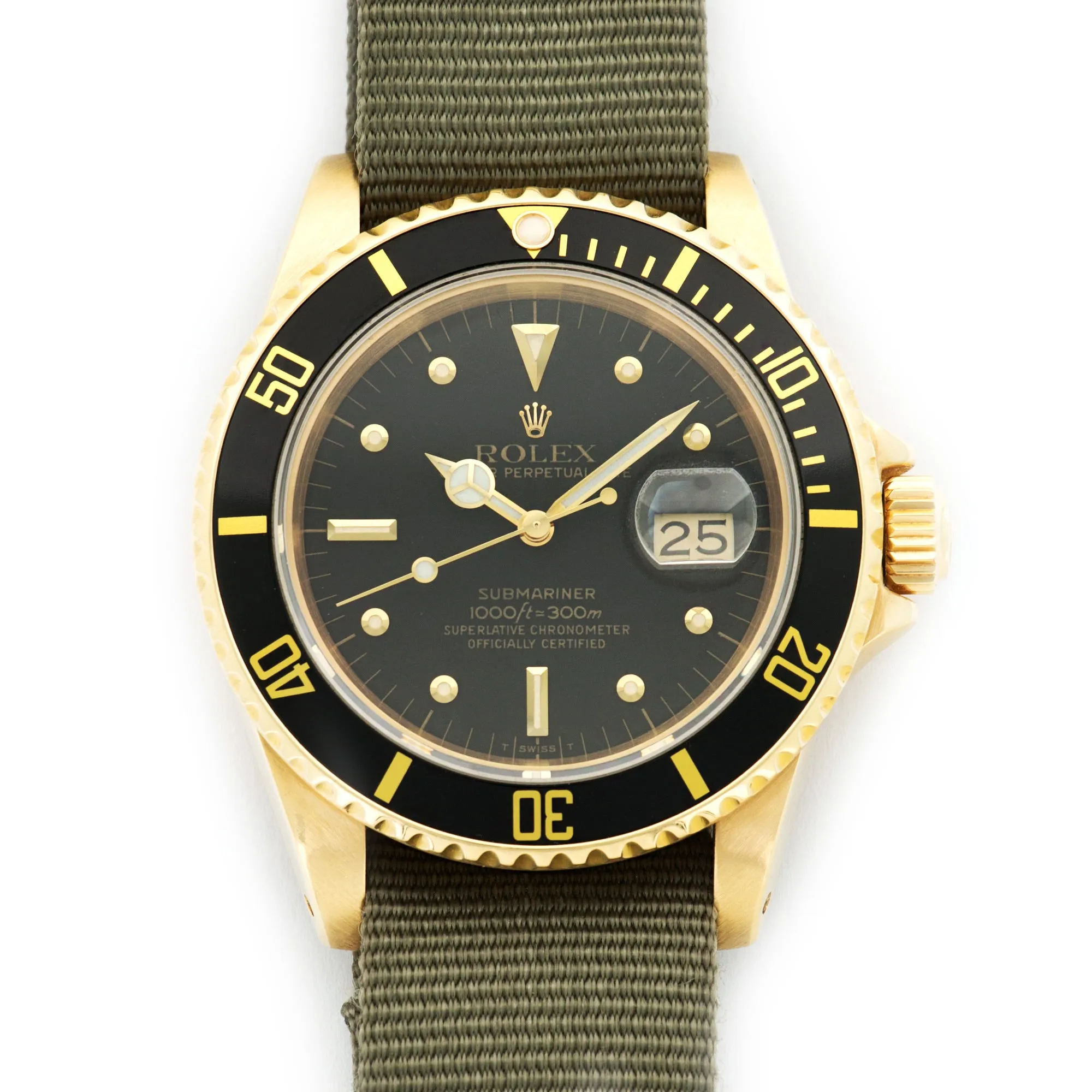 Vintage Rolex Yellow Gold Submariner Ref. 16808