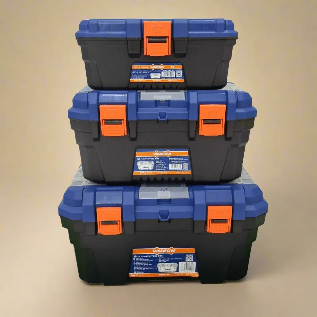 Wadfow 3 Pieces Plastic Tool Boxes - WTB4103