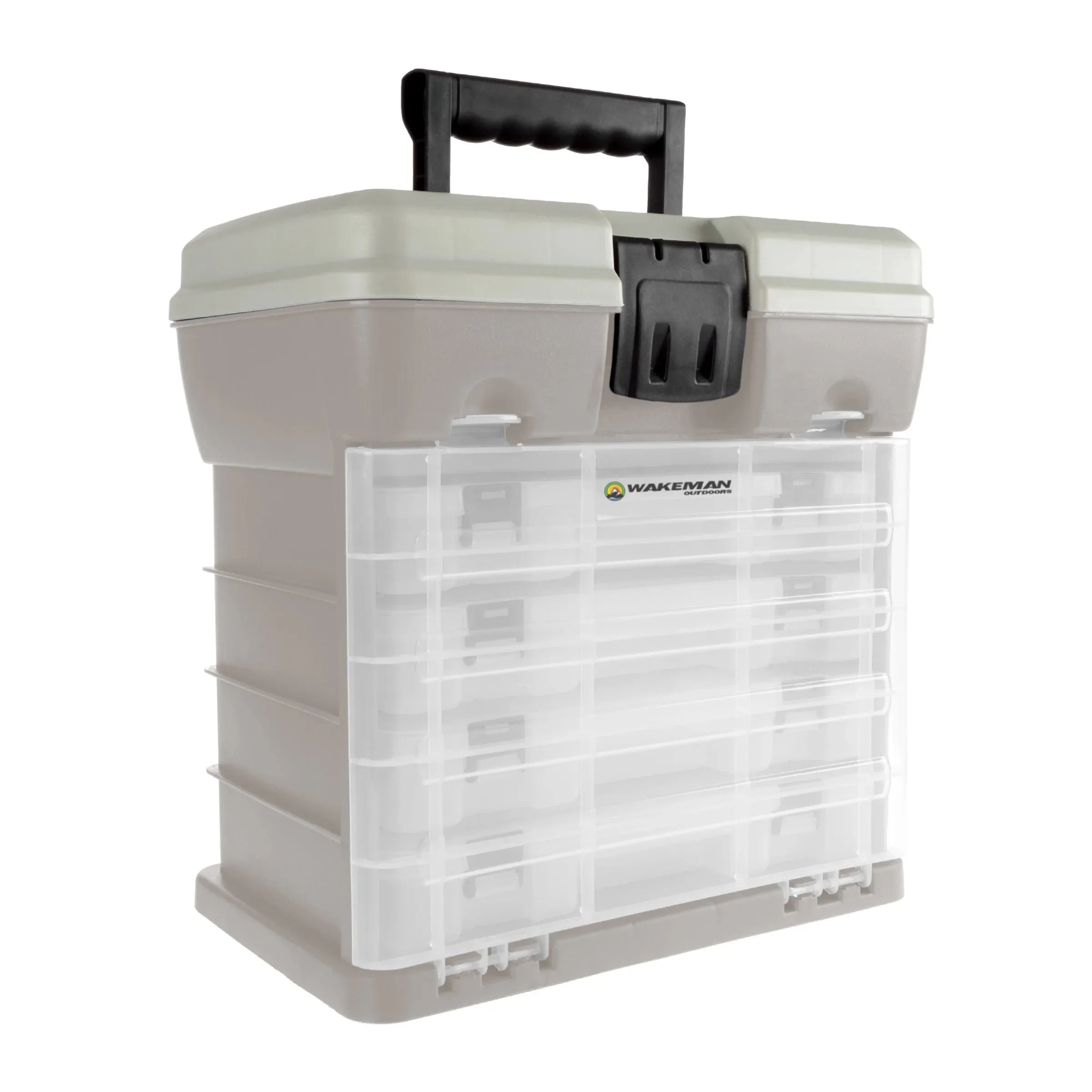 Wakeman Plastic 4-Drawer Tackle Box Organizer for Fishing and Crafts, Gray