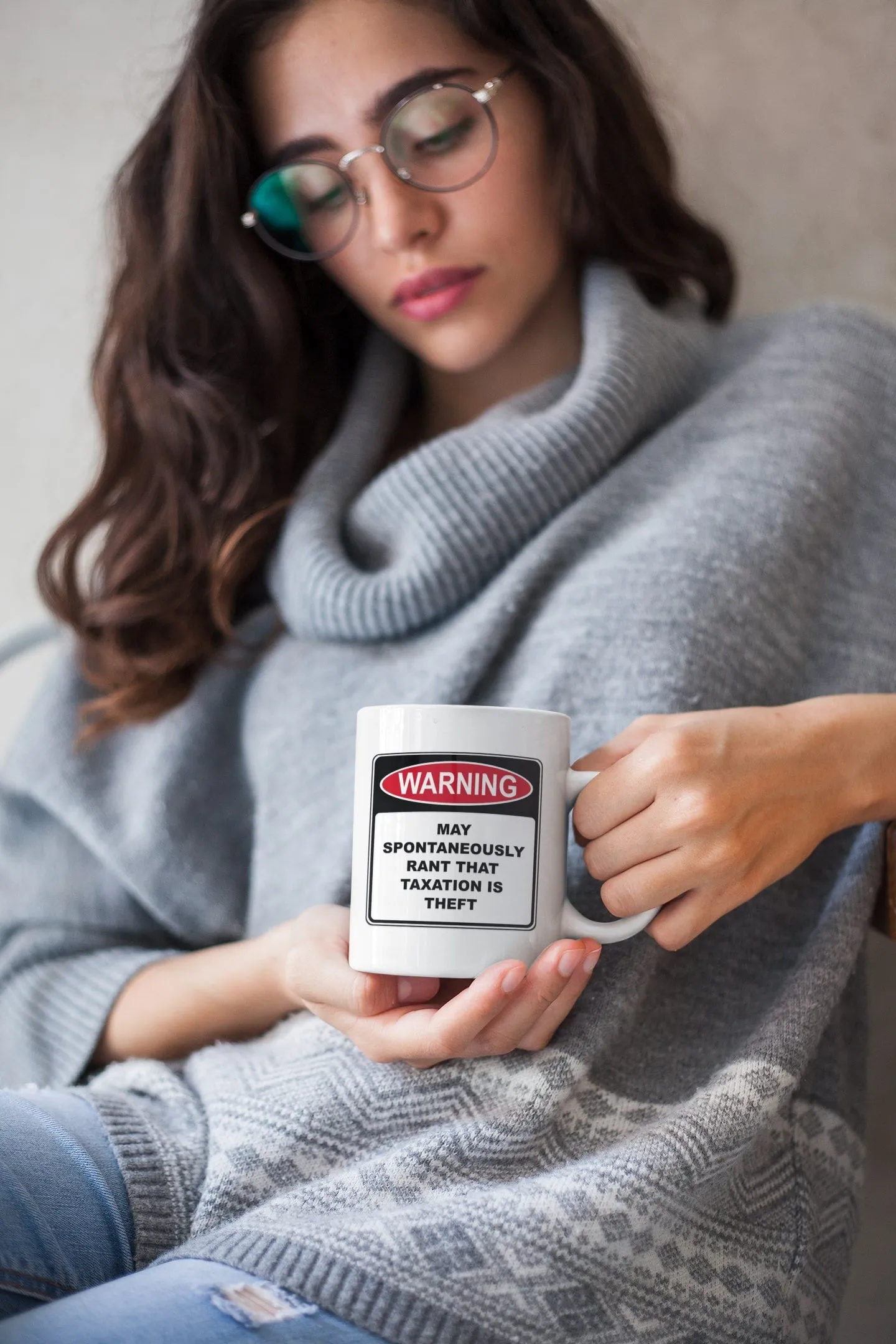 Warning Rant Taxation is Theft 11oz Mug