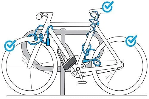 Wavva Cycle Locks Anti-Theft Steel Strong Bike Lock Bicycle Helmet Lock with Password (Black)