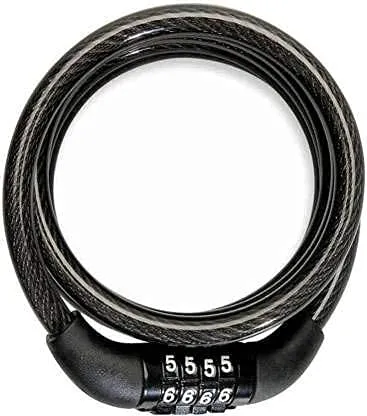 Wavva Cycle Locks Anti-Theft Steel Strong Bike Lock Bicycle Helmet Lock with Password (Black)