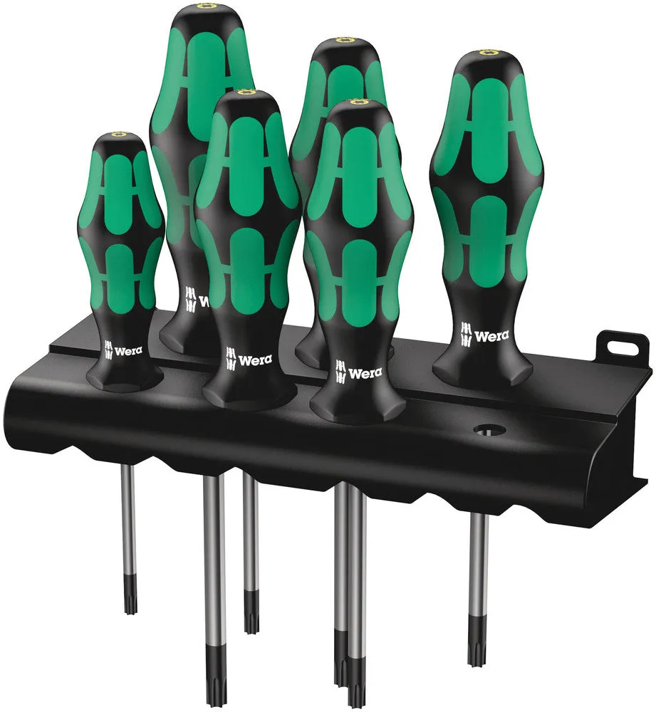 Wera 05138250001 367/6 TORX® BO Kraftform Screwdriver set and rack, 6 pieces