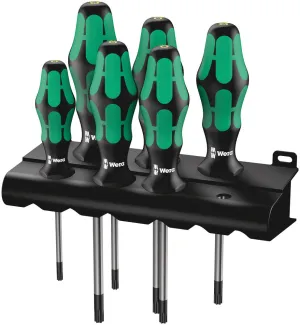 Wera 05138250001 367/6 TORX® BO Kraftform Screwdriver set and rack, 6 pieces