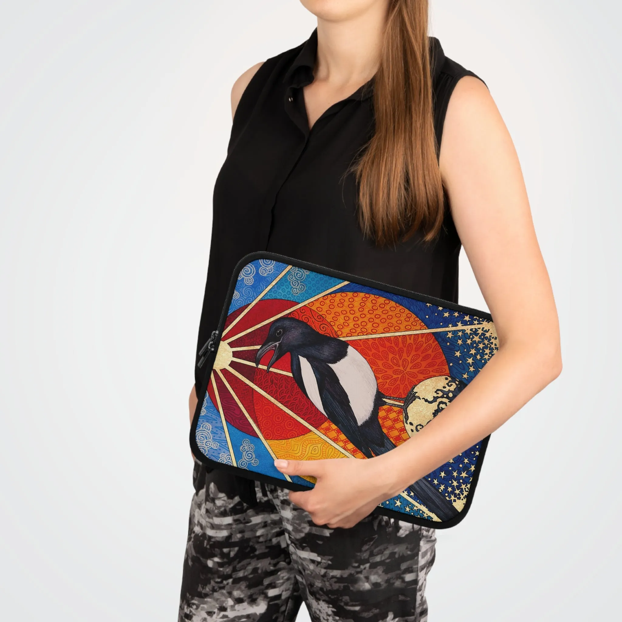 Whimsigoth Esoteric Magpie Laptop Sleeve
