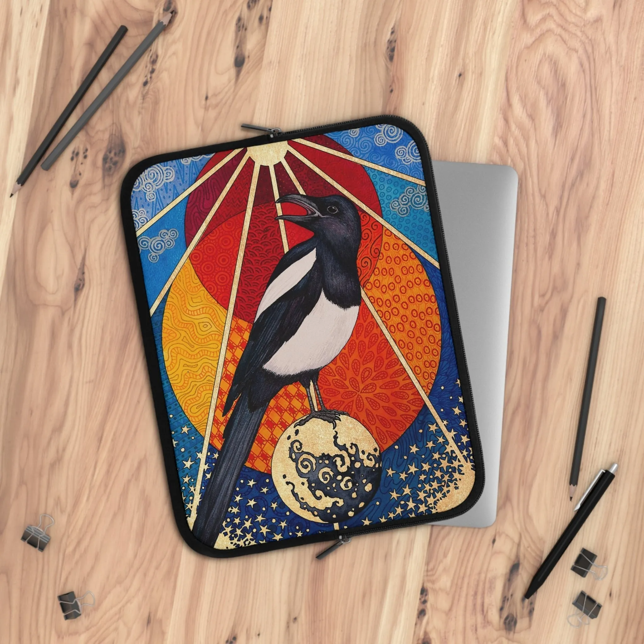 Whimsigoth Esoteric Magpie Laptop Sleeve