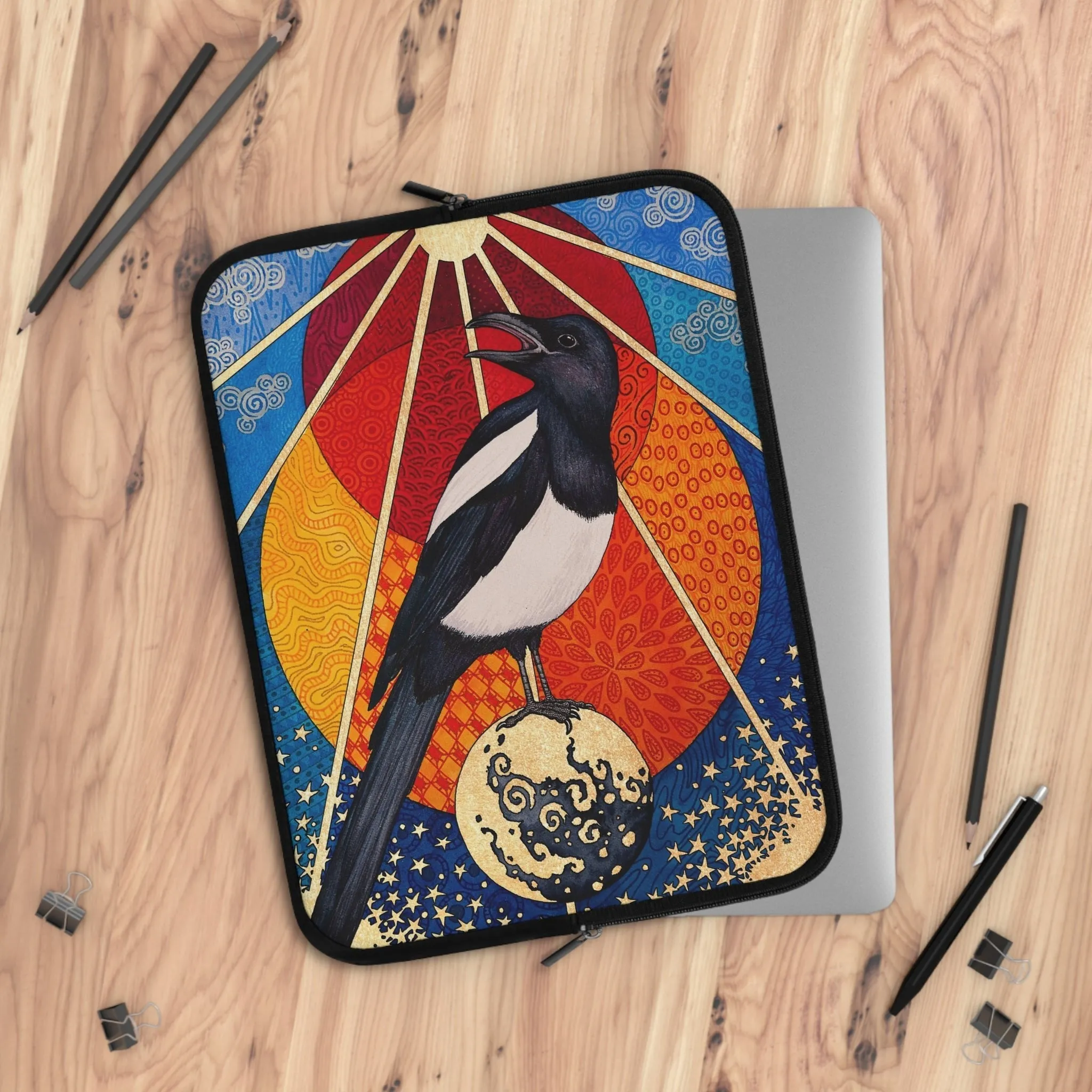 Whimsigoth Esoteric Magpie Laptop Sleeve