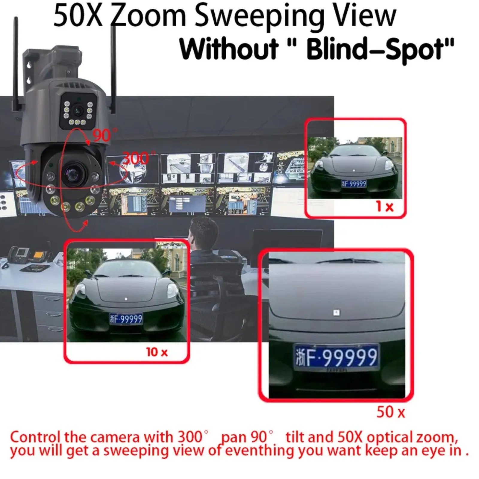 Wi-Fi 6MP Dual Lens Camera 36x Zoom Waterproof Dome Outdoor Tracking Smart Home Security PTZ IP CCTV