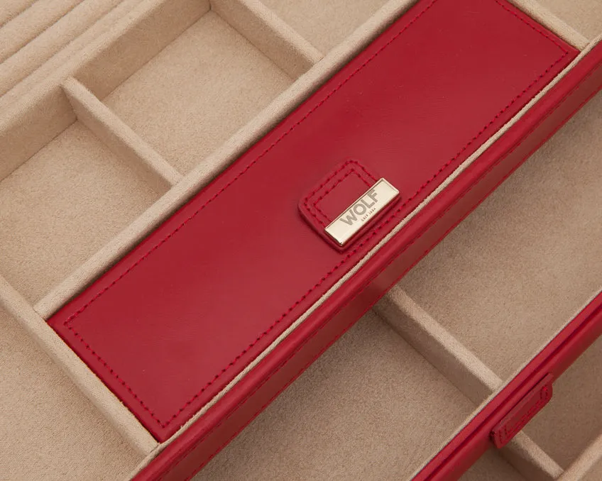 WOLF Caroline Large Jewelry Case - Red