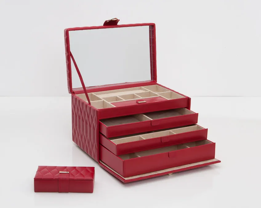 WOLF Caroline Large Jewelry Case - Red