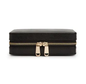 WOLF Leather Jewelry Zip Case in Black Anthracite