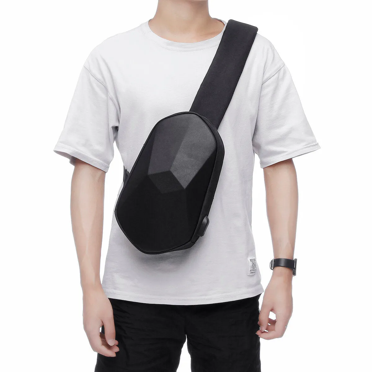 Xiaomi Beaborn Polyhedron Backpack USB Bag Waterproof Mens Women Travel Camping Leisure Sports Chest Pack Bags