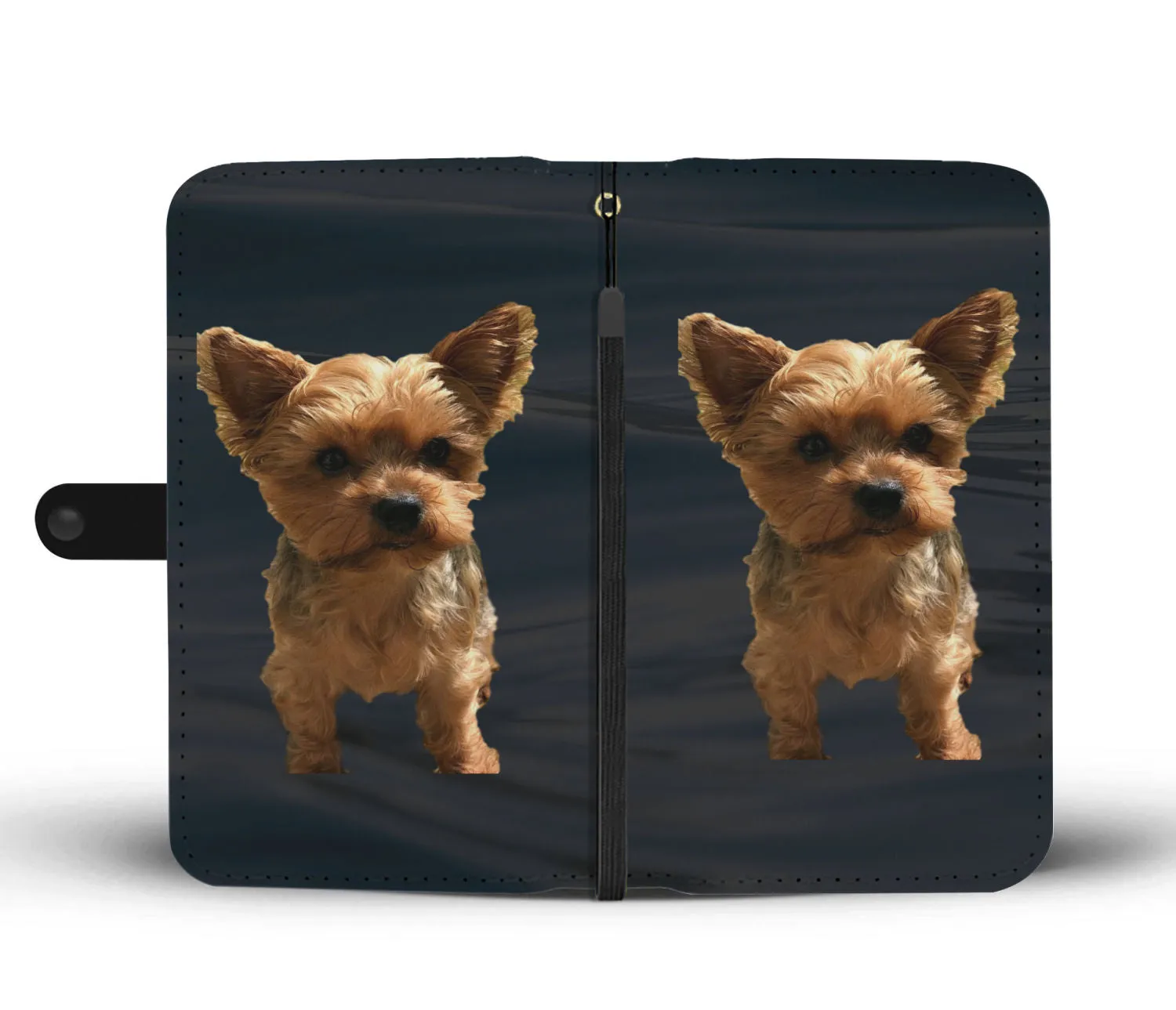 Yorkshire Terrier Phone Case Wallet - Black