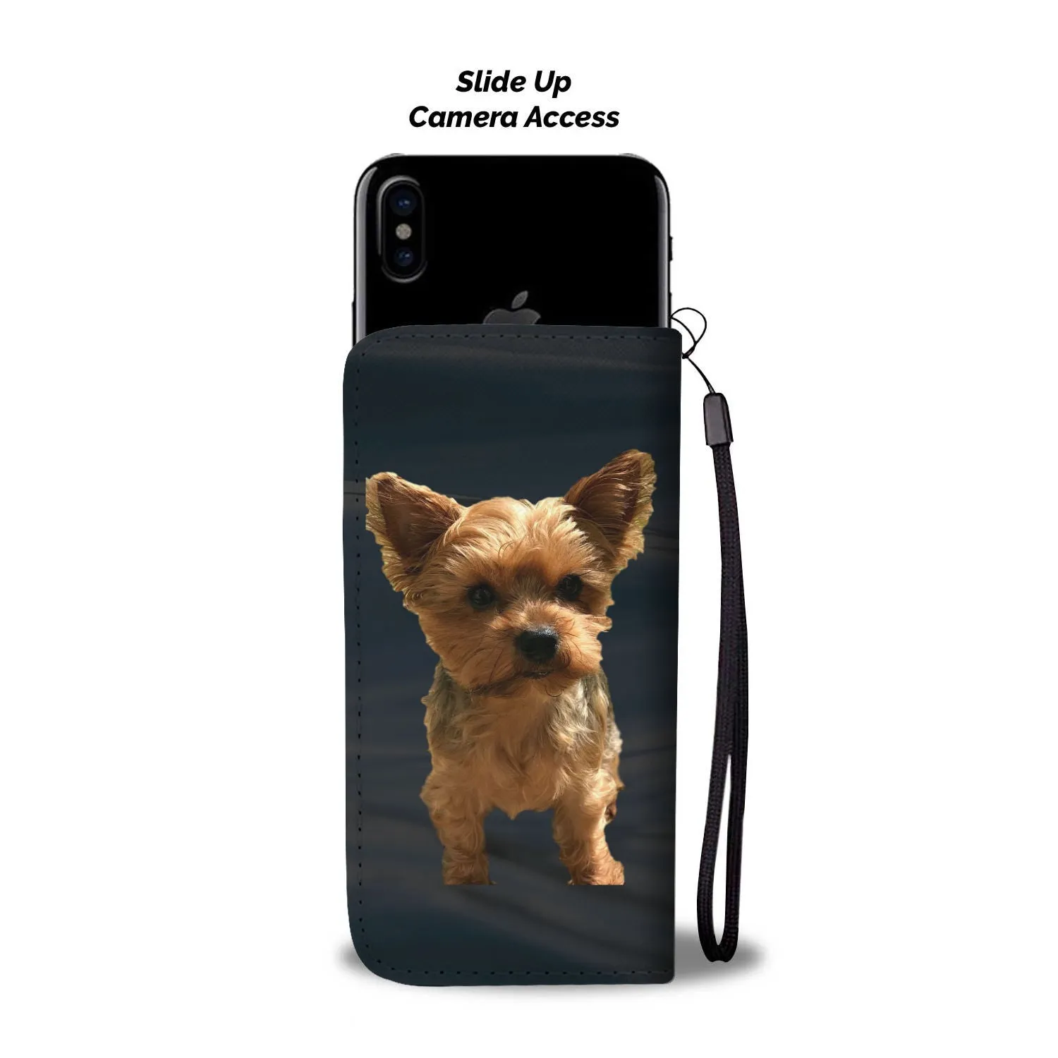 Yorkshire Terrier Phone Case Wallet - Black