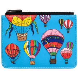 Yoshi Balloon Festival Zip Top Black Leather Purse