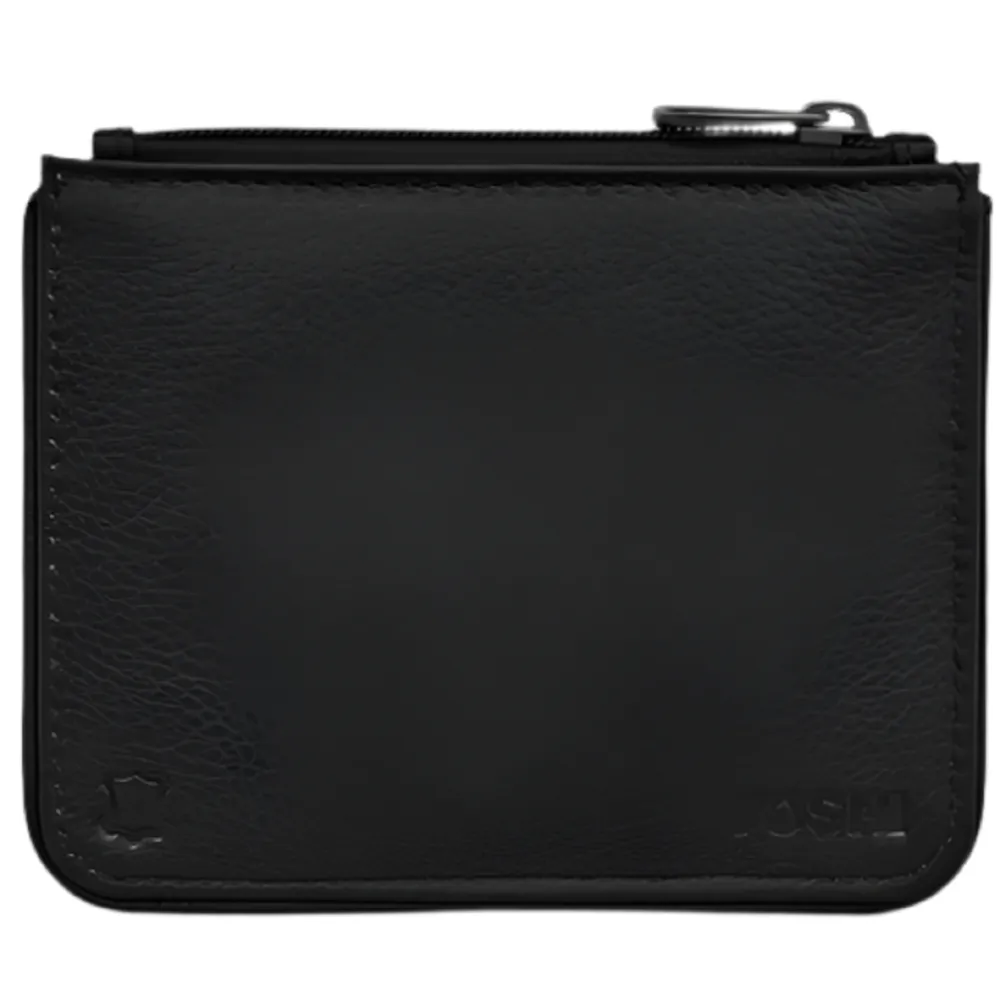 Yoshi Moo Family Black Leather Zip Top Purse