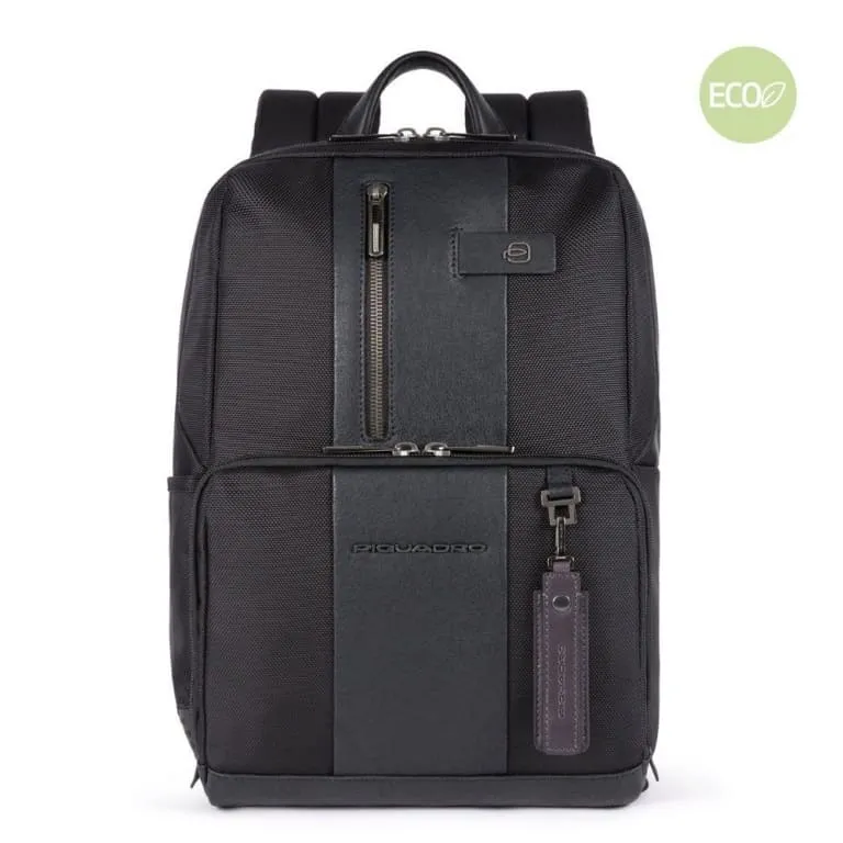Zaino Piquadro Porta PC e Porta Ipad® in Tessuto Riciclato Brief 2 Nero
