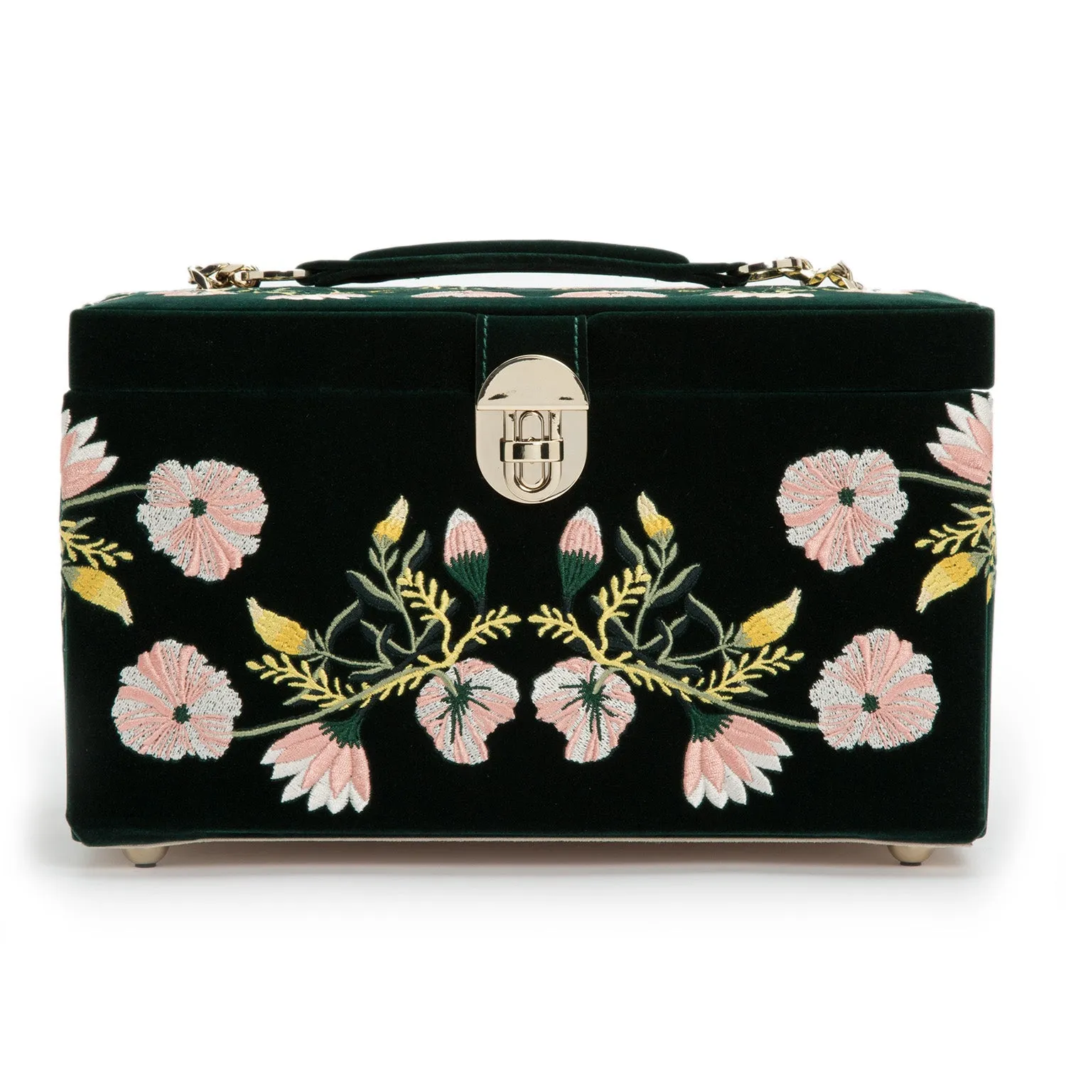 Zoe Medium Jewelry Box Forest Green